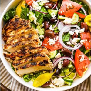 GRILLED CHICKEN GREEK (LG)