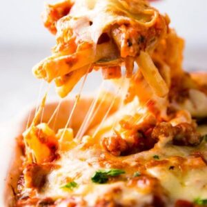 Baked Ziti W/Meat Sauce 7m 32s